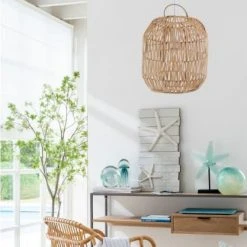 Meubles & Design Suspensions Abat-jour Bohème En Rotin Naturel -Luminaires Ventes abat jour boheme en rotin naturel 4
