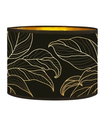 Abat-jours Lampadaires Abat-jour Lampadaire Doré Imprimé Noir Et Or Feuille T 40 X H 25 7 Abat-jours Lampadaires Abat-jour Lampadaire Doré Imprimé Noir Et Or Feuille T 40 X H 25 – Image 5