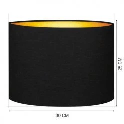 Abat-jours Lampes à Poser Abat-jour Chevet Moyen Noir Et Or T 30 X H 25 -Luminaires Ventes abat jour chevet moyen noir et or t 30 x h 25 2