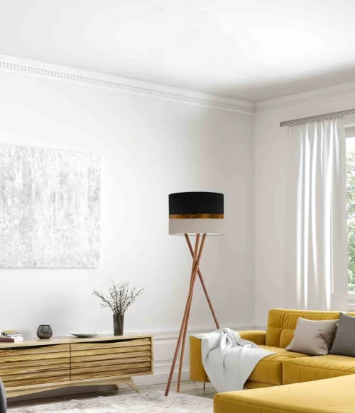 Abat-jours Lampadaires Abat-jour Lampadaire Bicolore Gris Clair Et Gris Foncé T 45 X H 28 4 Abat-jours Lampadaires Abat-jour Lampadaire Bicolore Gris Clair Et Gris Foncé T 45 X H 28 – Image 2