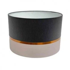 Abat-jours Lampadaires Abat-jour Lampadaire Bicolore Gris Clair Et Gris Foncé T 45 X H 28