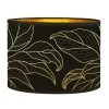 Abat-jours Lampadaires Abat-jour Lampadaire Doré Imprimé Noir Et Or Feuille T 40 X H 25 -Luminaires Ventes abat jour lampadaire dore imprime noir et or feuille t 40 x h 25