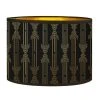 Abat-jours Lampadaires Abat-jour Lampadaire Doré Imprimé Noir Et Or Lazarre T 40 X H 25