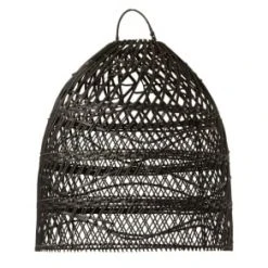 Meubles & Design Suspensions Abat-jour Lanterne En Rotin Naturel Naturel -Luminaires Ventes abat jour lanterne en rotin naturel noir