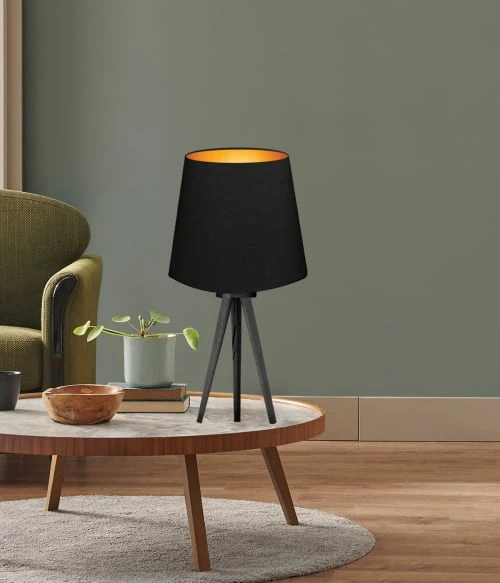 Abat-jours Lampadaires Abat-jour Pour Lampadaire Conique Noir Et Or T 35 X H 25 4 Abat-jours Lampadaires Abat-jour Pour Lampadaire Conique Noir Et Or T 35 X H 25 – Image 2