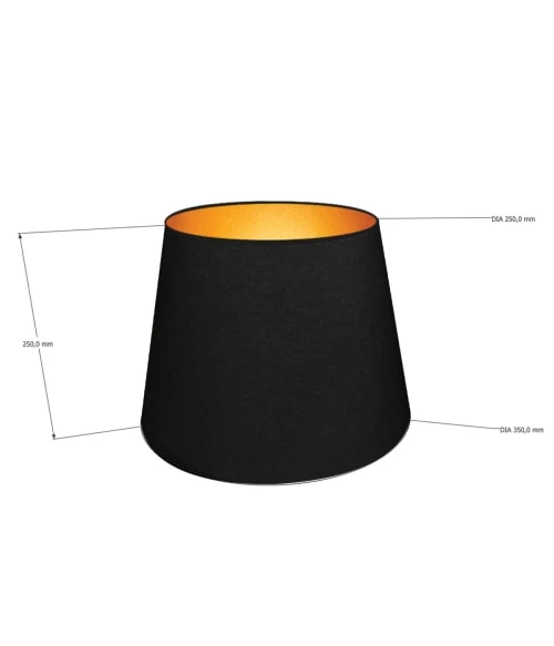 Abat-jours Lampadaires Abat-jour Pour Lampadaire Conique Noir Et Or T 35 X H 25 5 Abat-jours Lampadaires Abat-jour Pour Lampadaire Conique Noir Et Or T 35 X H 25 – Image 3