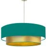 Abat-jours Suspensions Abat-jour Suspension Double Laqué Or Et Vert Turquoise T 60 X H 30 -Luminaires Ventes abat jour suspension double laque or et vert turquoise t 60 x h 30