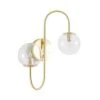 Maisons Du Monde Appliques Murales Et Spots Applique 2 Globes En Verre Et Métal Doré -Luminaires Ventes applique 2 globes en verre et metal dore 1000 5 31 217044 1