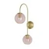 Maisons Du Monde Appliques Murales Et Spots Applique 2 Globes En Verre Teinté Rose Et Socle En Métal Doré -Luminaires Ventes applique 2 globes en verre teinte rose et socle en metal dore 1000 2 28 219132 1