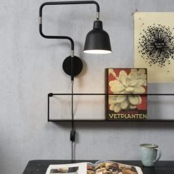 It's About Romi Appliques Murales Et Spots Applique Articulée Métal Noir L21-57cm -Luminaires Ventes applique articulee metal noir l21 57cm 2