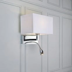 Markslöjd Appliques Murales Et Spots Applique Avec Liseuse LED Flexible Métal/tissu H40cm -Luminaires Ventes applique avec liseuse led flexible metal tissu h40cm 3