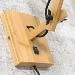 Good & Mojo Appliques Murales Et Spots Applique Bambou/lin Blanc L50cm -Luminaires Ventes applique bambou lin blanc l50cm 3