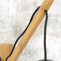 Good & Mojo Appliques Murales Et Spots Applique Bambou/lin Foncé L50cm -Luminaires Ventes applique bambou lin fonce l50cm 2