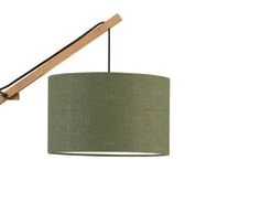 Good & Mojo Appliques Murales Et Spots Applique Bambou/lin Noir L50cm -Luminaires Ventes applique bambou lin gris vert l50cm