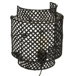 Decoratie Appliques Murales Et Spots Applique Bambou Naturel D23cm -Luminaires Ventes applique bambou noir d23cm