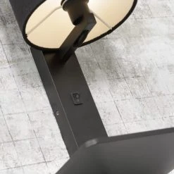 Good & Mojo Appliques Murales Et Spots Applique Bambou Noir/lin Avec Tablette H36cm -Luminaires Ventes applique bambou noir lin avec tablette h36cm 15