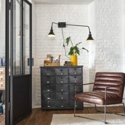 Maisons Du Monde Appliques Murales Et Spots Applique Double Articulée En Métal Noir Mat -Luminaires Ventes applique double articulee en metal noir mat 1000 8 12 210383 4