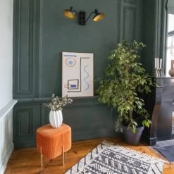 Now’s Home Appliques Murales Et Spots Applique Double En Métal Noir Et Doré H28cm -Luminaires Ventes applique double en metal noir et dore h28cm 2