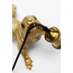 Kare Design Appliques Murales Et Spots Applique écureuil En Polyrésine Dorée -Luminaires Ventes applique ecureuil en polyresine doree 2