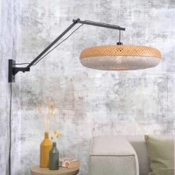 Good & Mojo Appliques Murales Et Spots Applique En Bambou Blanc 3 Bras L105cm -Luminaires Ventes applique en bambou blanc 3 bras l105cm 1