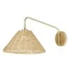 Maisons Du Monde Appliques Murales Et Spots Applique En Bois De Chêne, Métal Doré Et Abat-jour En Rotin Tressé Main -Luminaires Ventes applique en bois de chene metal dore et abat jour en rotin tresse main 1000 2 31 222702 1