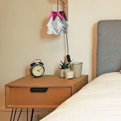 Tedzukuri Atelier Appliques Murales Et Spots Applique En Bois Et Petite Suspension Origami En Papier -Luminaires Ventes applique en bois et petite suspension origami en papier 2