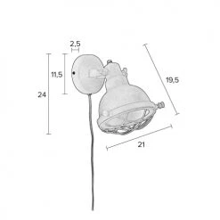 White Label Appliques Murales Et Spots Applique En Métal Gris -Luminaires Ventes applique en metal gris 5