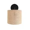 Belamp Appliques Murales Et Spots Applique En Métal Noir Avec Abat-jour En Toile De Jute -Luminaires Ventes applique en metal noir avec abat jour en toile de jute