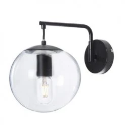 Lussiol Lighting Appliques Murales Et Spots Applique En Métal Noir H.25 Cm