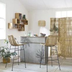 Maisons Du Monde Appliques Murales Et Spots Applique En Osier Tressé -Luminaires Ventes applique en osier tresse 1000 11 9 200458 5