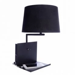 Lussiol Lighting Appliques Murales Et Spots Applique En Textile Noir H.34 Cm -Luminaires Ventes applique en textile noir h 34 cm 2