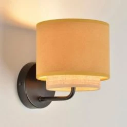 Corep Appliques Murales Et Spots Applique Métal Velours Et Raphia D15cm -Luminaires Ventes applique metal velours et raphia d15cm 7