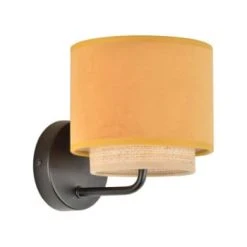 Corep Appliques Murales Et Spots Applique Métal Velours Et Raphia D15cm -Luminaires Ventes applique metal velours et raphia d15cm 8