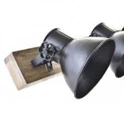 Wadiga Appliques Murales Et Spots Applique Murale Bois Et Métal Noir Triple 67x18x24cm -Luminaires Ventes applique murale bois et metal noir triple 67x18x24cm 2