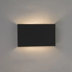 QAZQA Appliques Murales Et Spots Applique Murale En Aluminium Noir -Luminaires Ventes applique murale en aluminium noir 3