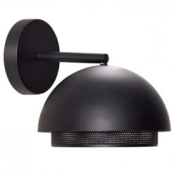 Hubsch Appliques Murales Et Spots Applique Murale En Métal Noir Ronde -Luminaires Ventes applique murale en metal noir ronde 2