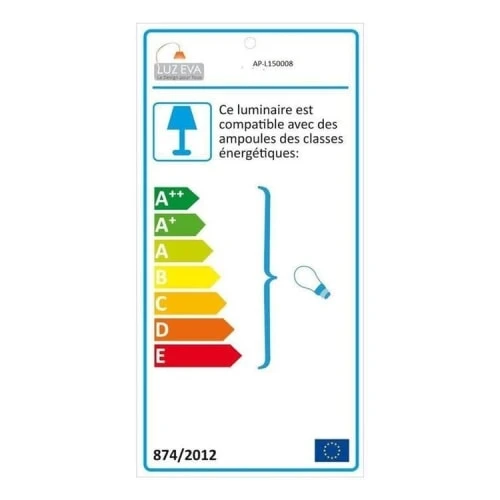 Luz Eva Appliques Murales Et Spots Applique Murale Textile & Métal H32cm 4 Luz Eva Appliques Murales Et Spots Applique Murale Textile & Métal H32cm – Image 2