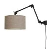 It's About Romi Appliques Murales Et Spots Applique Noire 2 Bras Et Abat-jour L80cm -Luminaires Ventes applique noire 2 bras et abat jour l80cm