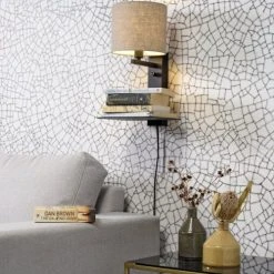 It's About Romi Appliques Murales Et Spots Applique Noire Avec Tablette Et Abat-jour Gris H42cm 9 It's About Romi Appliques Murales Et Spots Applique Noire Avec Tablette Et Abat-jour Gris H42cm -Luminaires Ventes applique noire avec tablette et abat jour gris h42cm 1