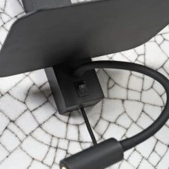 It's About Romi Appliques Murales Et Spots Applique Noire Avec Tablette Liseuse Et Abat-jour H52cm -Luminaires Ventes applique noire avec tablette liseuse et abat jour h52cm 17