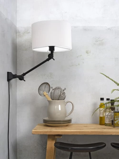 It's About Romi Appliques Murales Et Spots Applique Noire Flexible Et Abat-jour Blanc L65cm 4 It's About Romi Appliques Murales Et Spots Applique Noire Flexible Et Abat-jour Blanc L65cm – Image 2