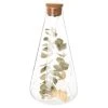 Maisons Du Monde Guirlandes Et Décorations Lumineuses Bocal Goutte Lumineux En Verre, Bouchon En Liège Et Fleurs Séchées H24