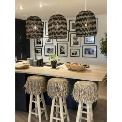 Pirouette Paris Suspensions Cache Ampoule En Jonc De Mer Noir -Luminaires Ventes cache ampoule en jonc de mer noir 1