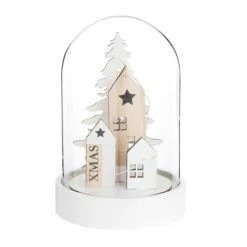 Maisons Du Monde Décorations à Poser De Noël Cloche En Verre Décor De Noël Lumineux