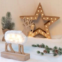 Maisons Du Monde Décorations à Poser De Noël Déco De Noël Lumineuse Renne Coloris écru Et Naturel -Luminaires Ventes deco de noel lumineuse renne coloris ecru et naturel 1000 10 10 197261 2