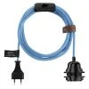 Hoopzi Suspensions Fil électrique En Tissu Luminaire Bleu Ciel 4,5m