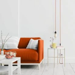 Hoopzi Suspensions Fil électrique En Tissu Luminaire Living Corail 4,5m -Luminaires Ventes fil electrique en tissu luminaire living corail 4 5m 2