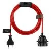 Hoopzi Suspensions Fil électrique En Tissu Luminaire Rouge 4,5m -Luminaires Ventes fil electrique en tissu luminaire rouge 4 5m