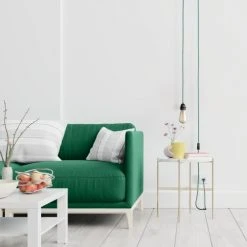 Hoopzi Suspensions Fil électrique En Tissu Luminaire Vert 4,5m -Luminaires Ventes fil electrique en tissu luminaire vert 4 5m 2