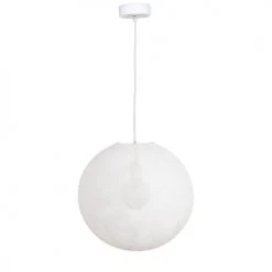 La Case De Cousin Paul Suspensions Globe Blanc D36cm -Luminaires Ventes globe blanc d36cm 3